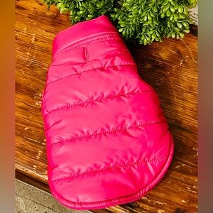 Hot Pink Dog Puffer Vest
